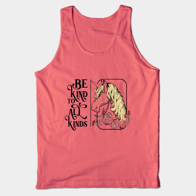 Be Kind to all Kinds Tank Top by theplaidplatypusco